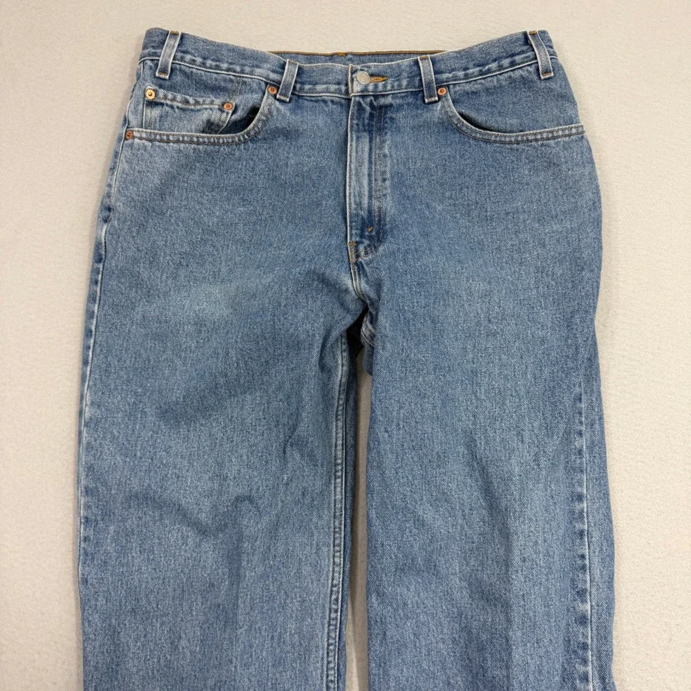 Vintage Levis 550 Relaxed Fit Jeans Men's 38x30 Blue 90s Straight Leg 1998 Denim